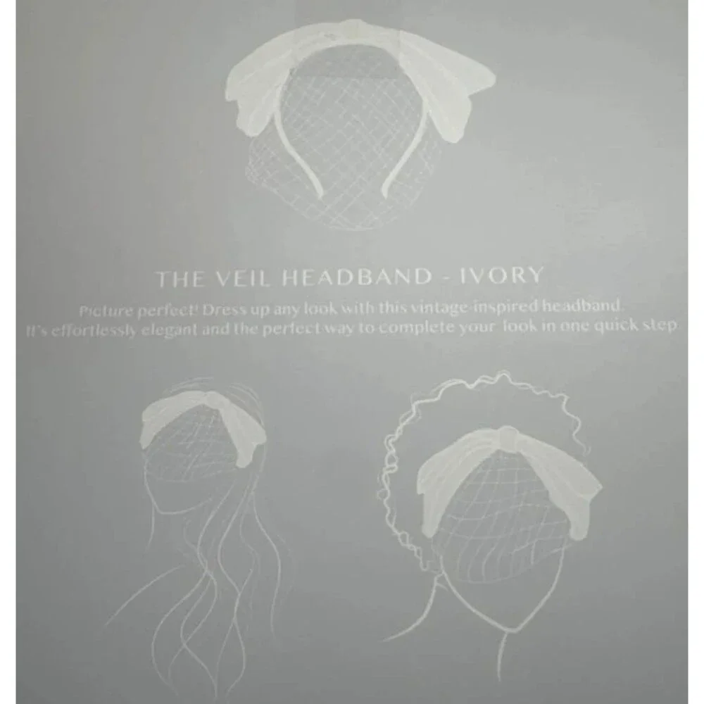 Kristen Ess Ivory Veil Headband